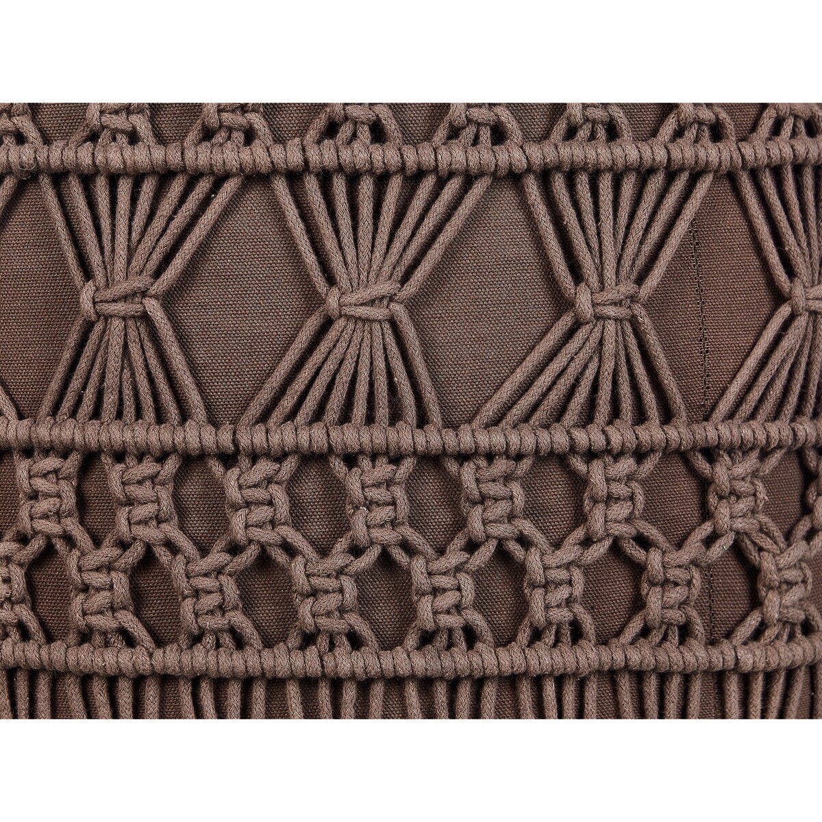 Puf bawełniany makrama 45 x 45 x 45 cm brązowy THAKOT