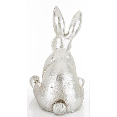Dekoracja - króliczek 39,5x26,5x30 cm WITEK srebrny