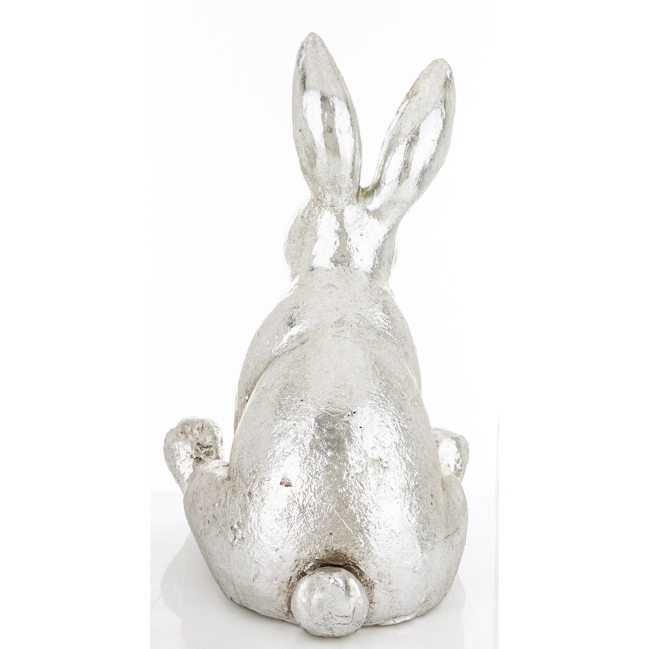 Dekoracja - króliczek 39,5x26,5x30 cm WITEK srebrny