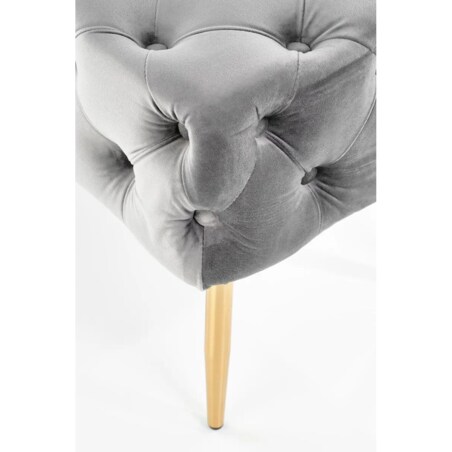Ławka ATHENA VELVET szara/złota