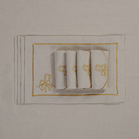 Podkładki Candy Cane Jouful Christmas Goldenline – komplet 4 szt.