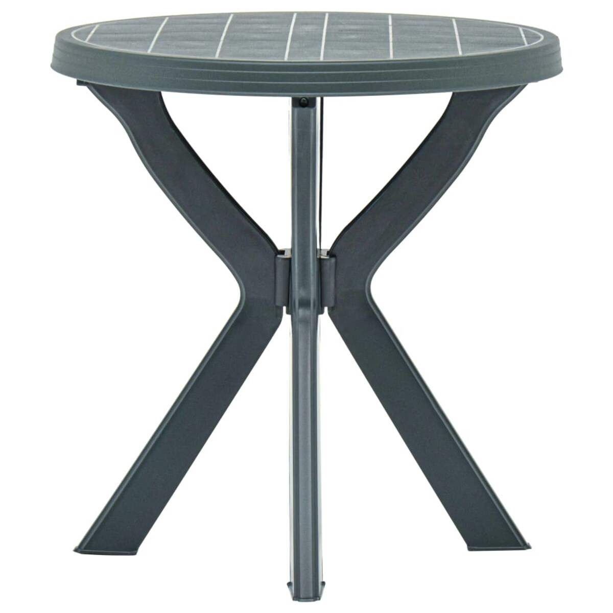 vidaXL Stolik bistro, zielony, Ø70 cm, plastikowy