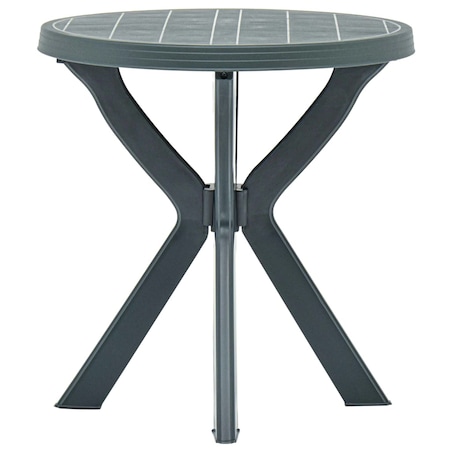 vidaXL Stolik bistro, zielony, Ø70 cm, plastikowy