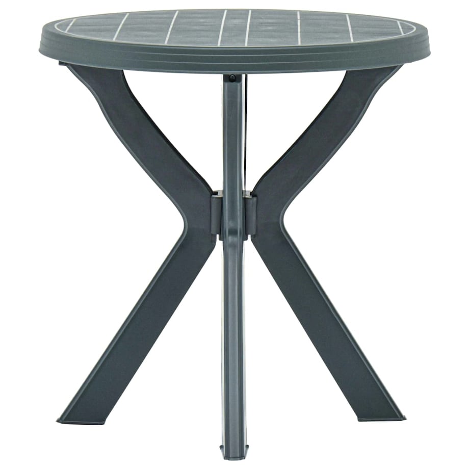 vidaXL Stolik bistro, zielony, Ø70 cm, plastikowy