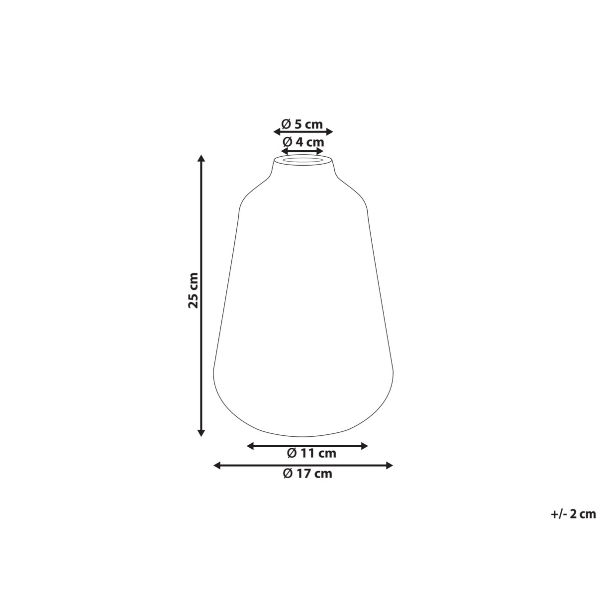 Wazon na kwiaty ceramiczny 25 cm biały z niebieskim MARONEIA