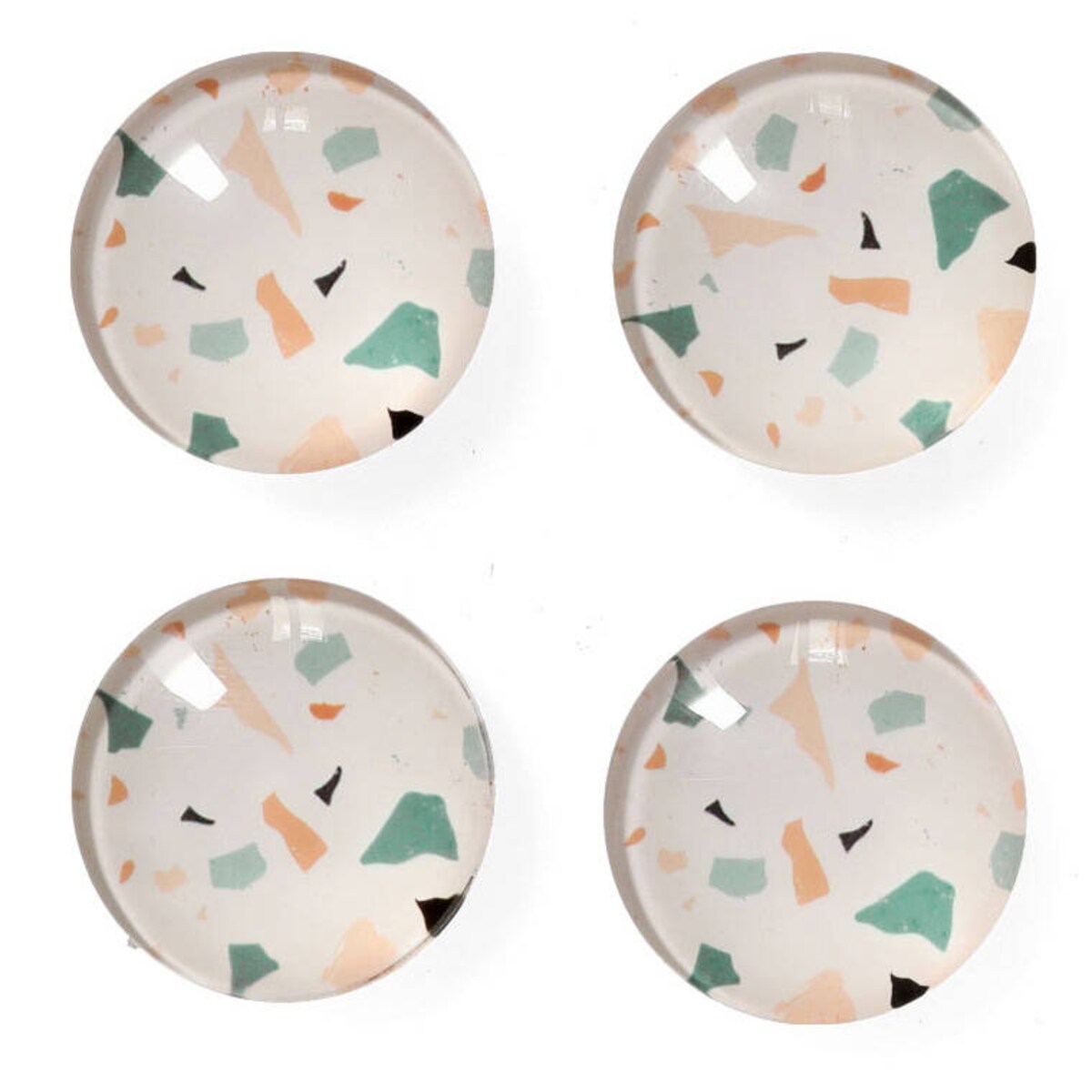 Zestaw magnesów ozdobnych, 4 sztuki, Ø 2,5 cm