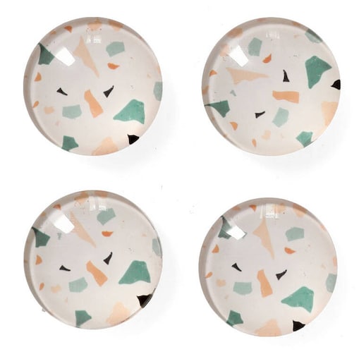 Zestaw magnesów ozdobnych, 4 sztuki, Ø 2,5 cm