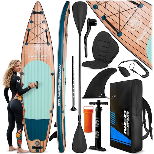 Deska SUP do pływania pompowana Paddle Reefbreak 350cm Neo-Sport ZESTAW