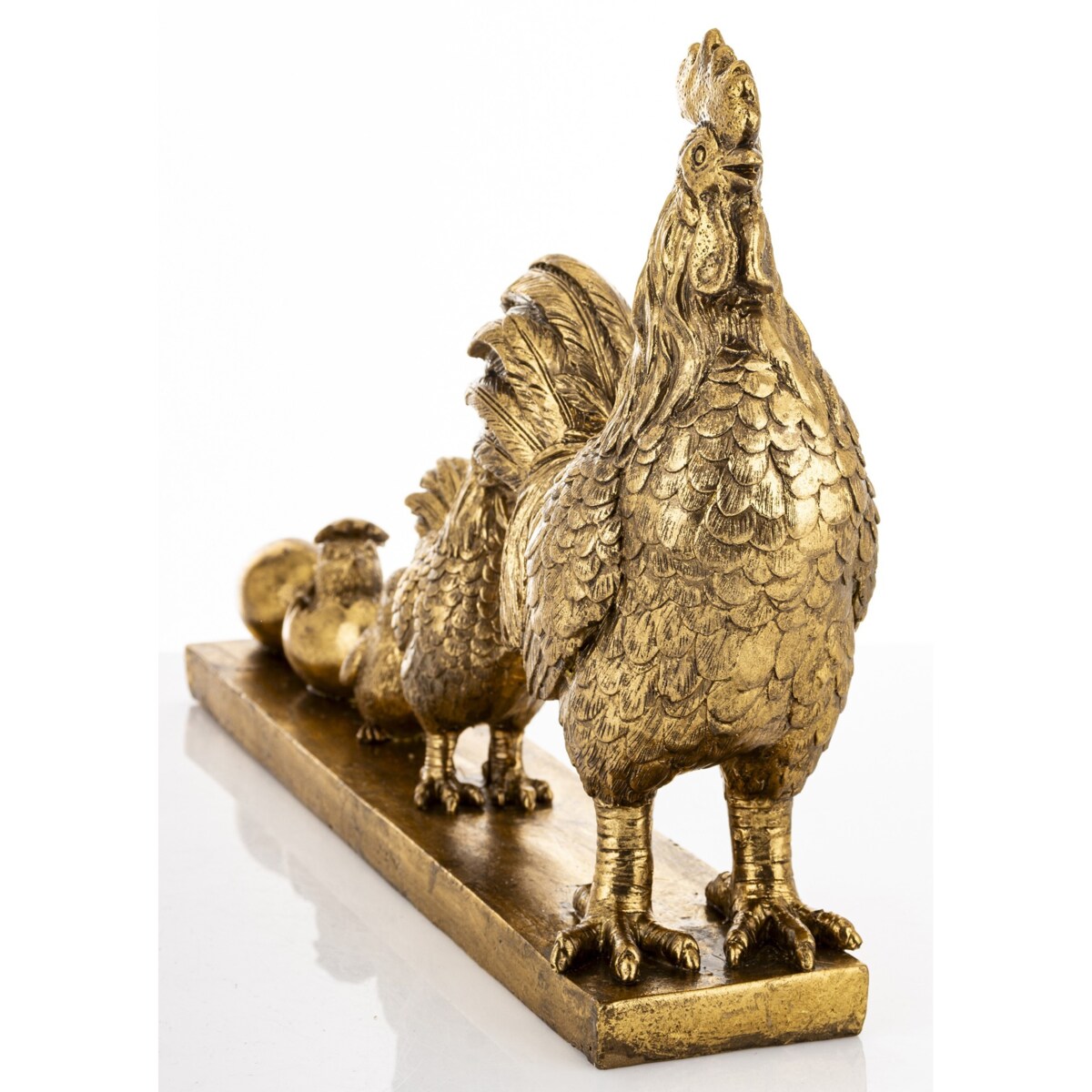 Dekoracja - złota kurnikowa RODZINA 21,5x33x7 cm small