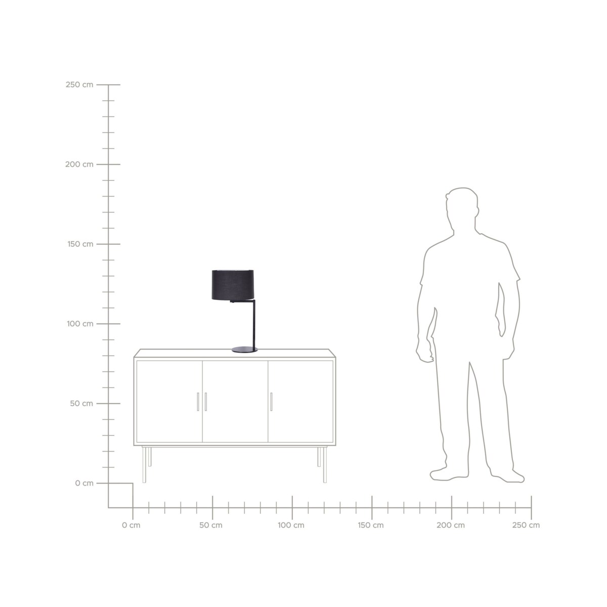 Lampka nocna metalowa czarna BALDWIN