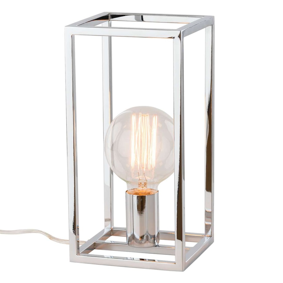 Stojąca LAMPA stołowa SIGALO MT-BR4366-T1 CH Italux industrialna LAMPKA nocna do sypialni klatka loft chrom