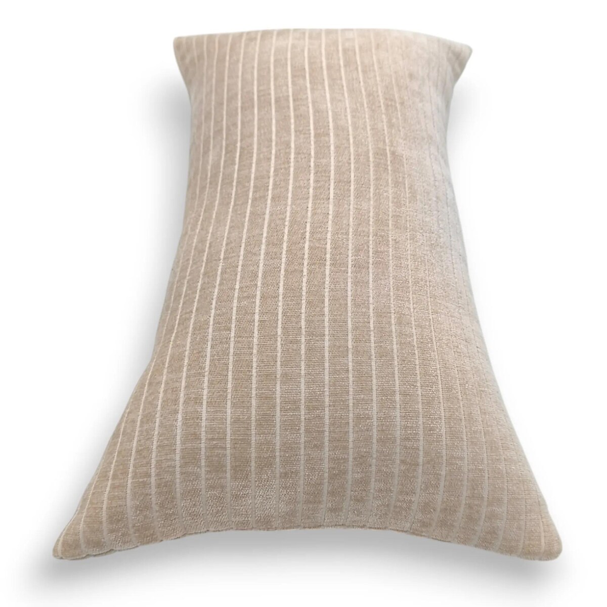 Beżowa poduszka dekoracyjna w prążki 30x50 Lines