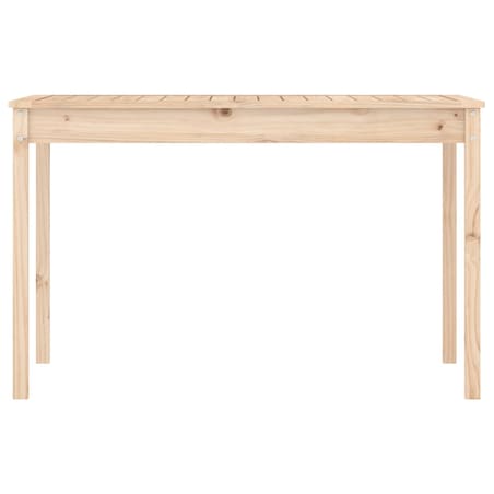 vidaXL Stolik ogrodowy, 121x82,5x76 cm, lite drewno sosnowe