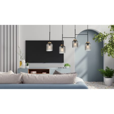 Lampa sufitowa wisząca złota czarna 4xE27 APP1266-4CP