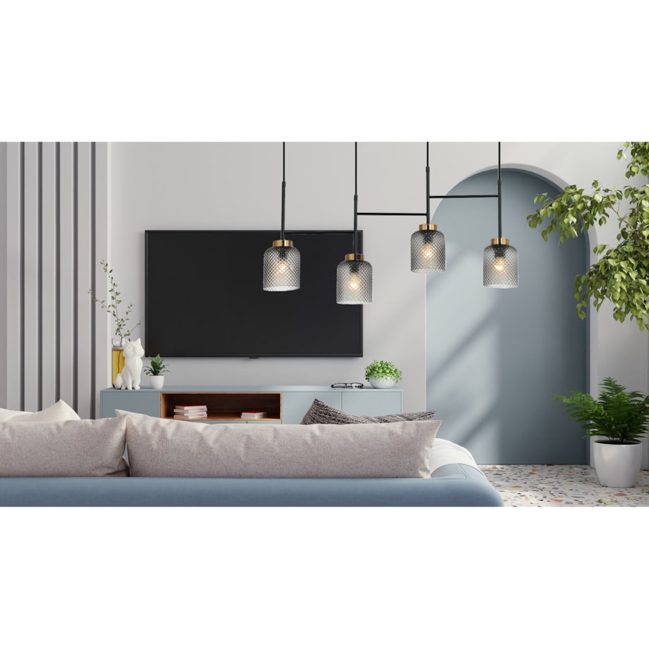 Lampa sufitowa wisząca złota czarna 4xE27 APP1266-4CP