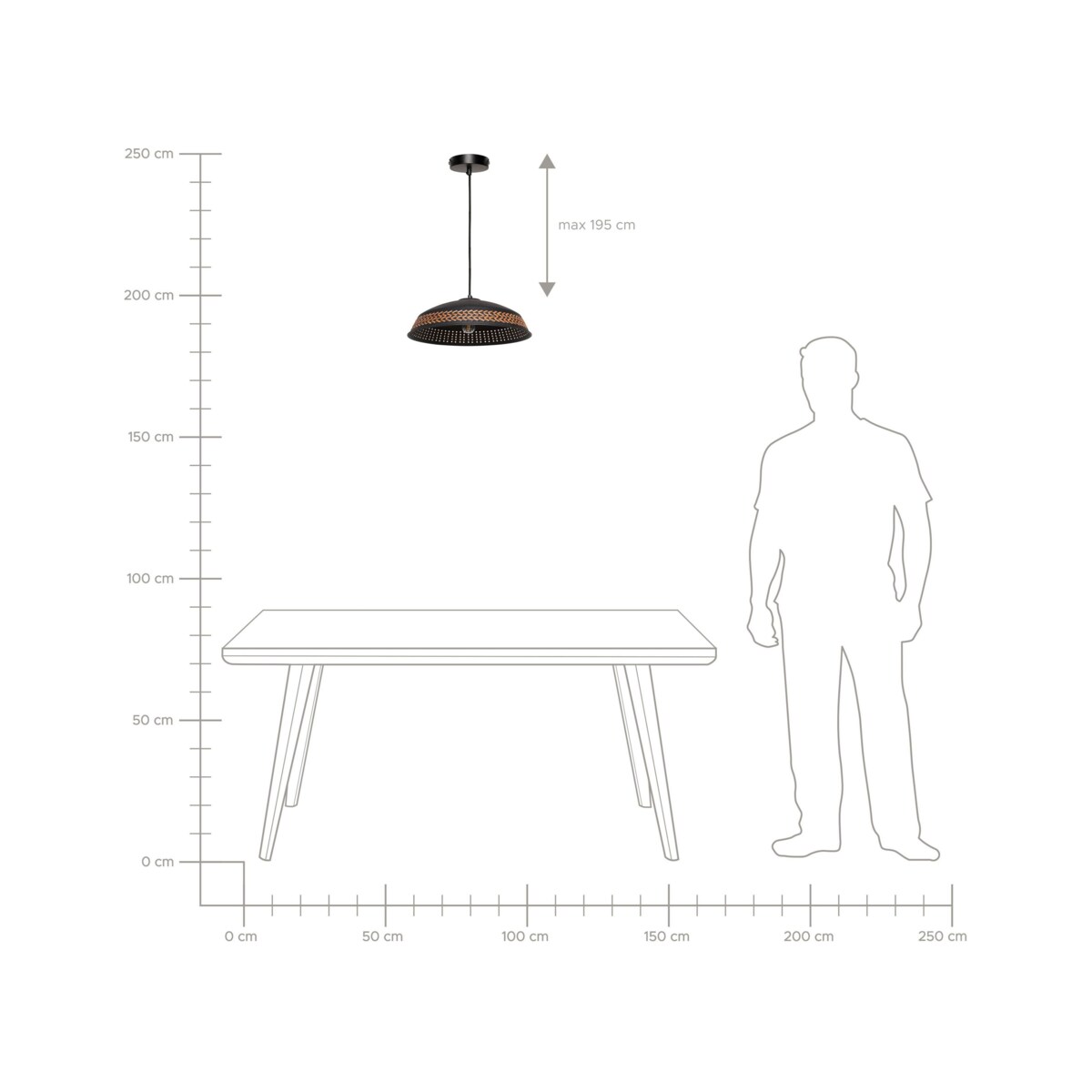 Lampa wisząca MINILLAS Metal Czarny