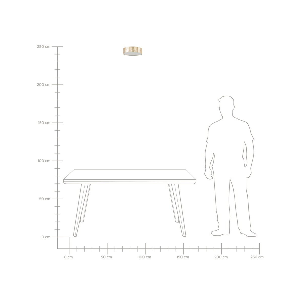 Lampa sufitowa złota RENA
