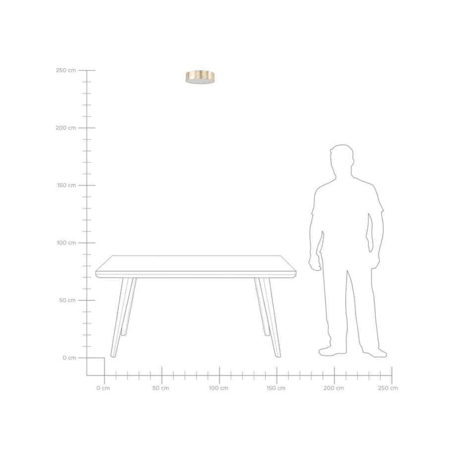 Lampa sufitowa złota RENA