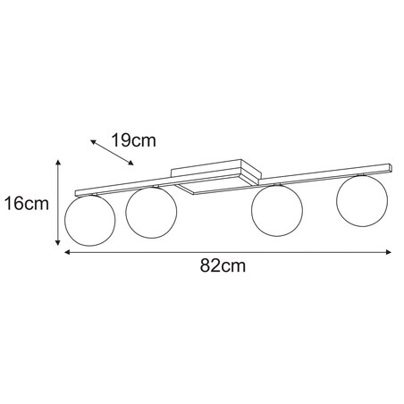 Lampa sufitowa K-5465 z serii PAXI