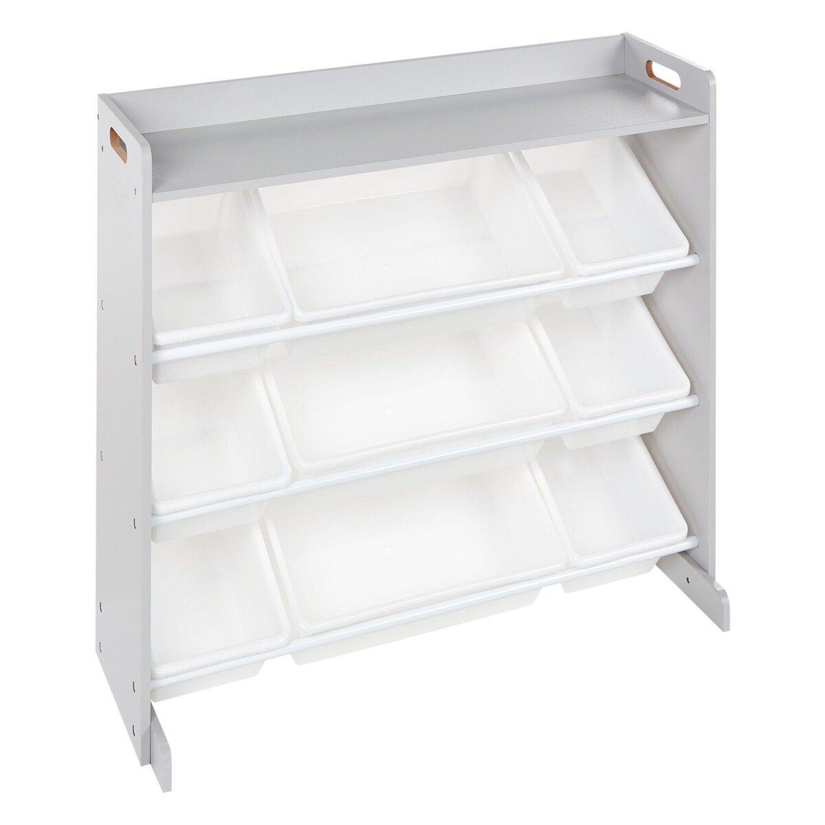 Regał z 9 pojemnikami COLLIE 78 cm Szary