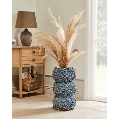 Wazon na kwiaty MUZAKI Tlenek magnezu 52 cm Niebieski