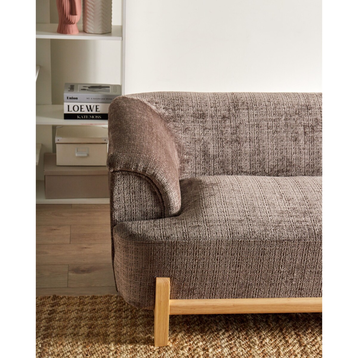 Sofa dla 2 osób ALNOR Szenil Brązowy