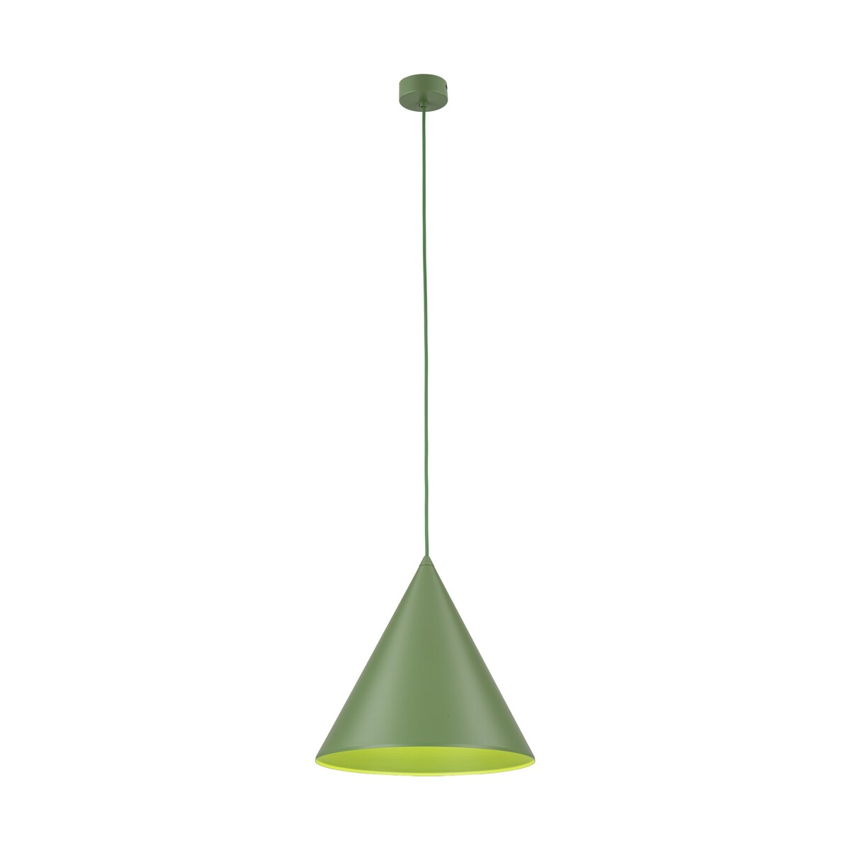 Lampa wisząca CONO PEAPOD L TK Lighting zielona 32 cm E27 nowoczesna do salonu jadalni kuchni regulowana wysokość