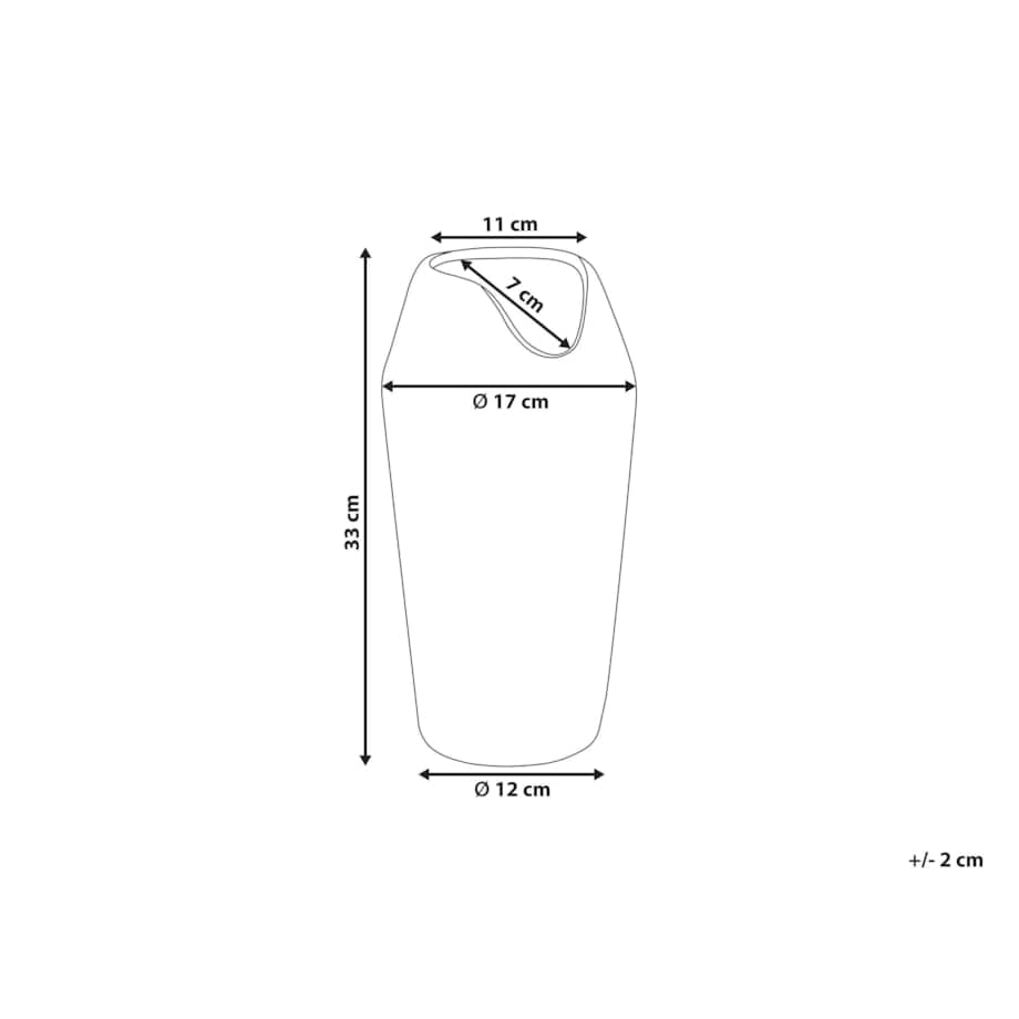 Wazon dekoracyjny kamionkowy 33 cm biały APAMEA
