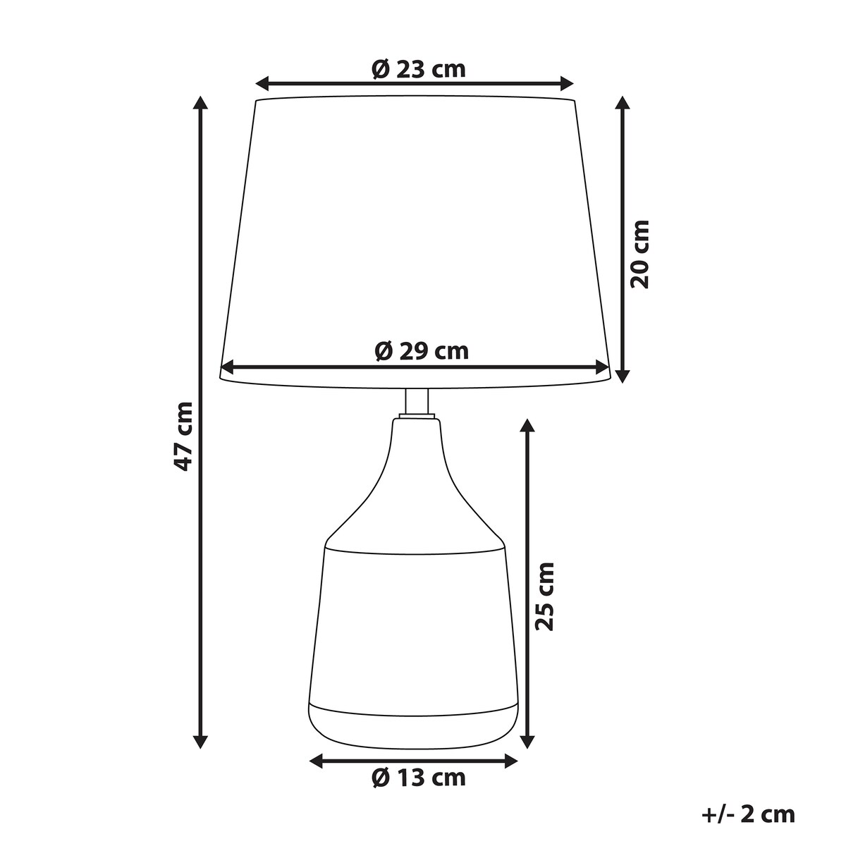 Lampa stołowa WARI Ceramika Złoty brąz