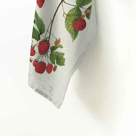 Ścierka kuchenna lniana - Maliny 50x70 cm