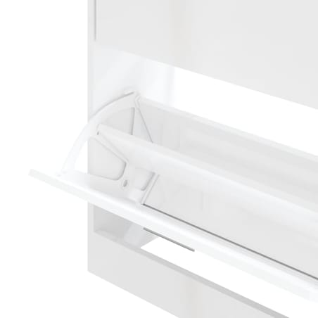 vidaXL Szafka na buty, wysoki połysk, biała, 63x24x81 cm