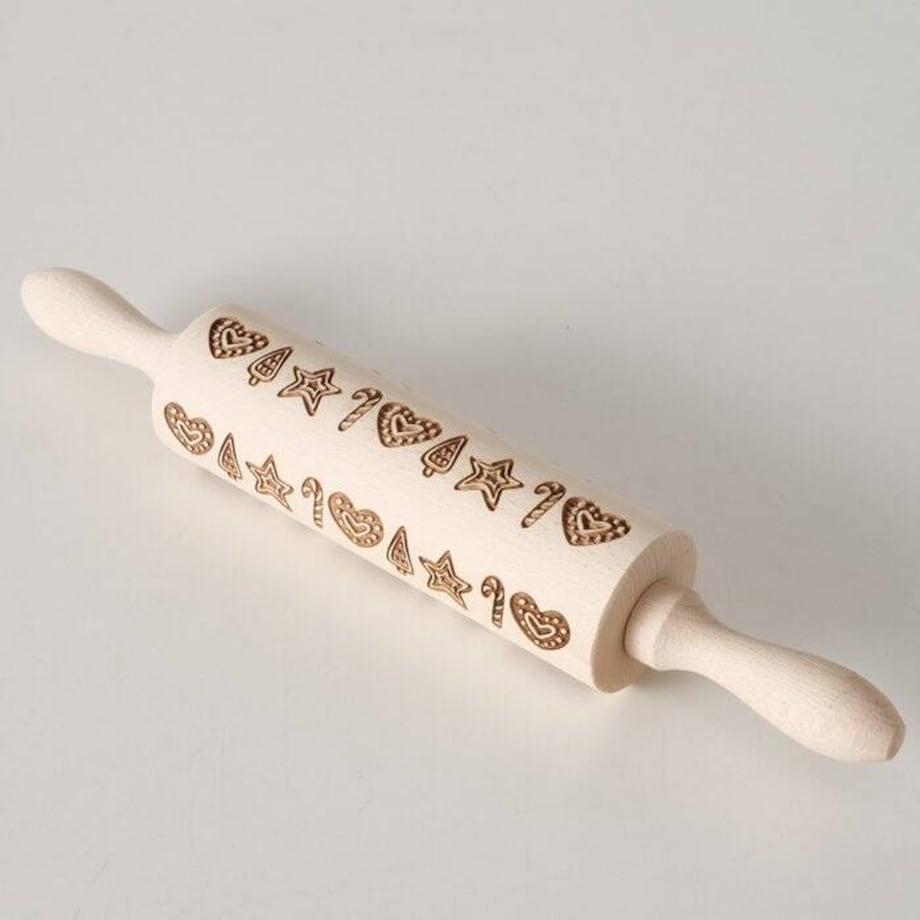 Grawerowany wałek świąteczny wzór BAKERY