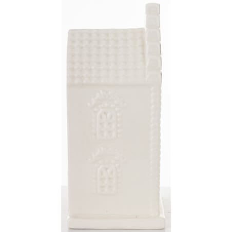 Ceramiczny biały domek LED 15,5x8 cm ADANIK