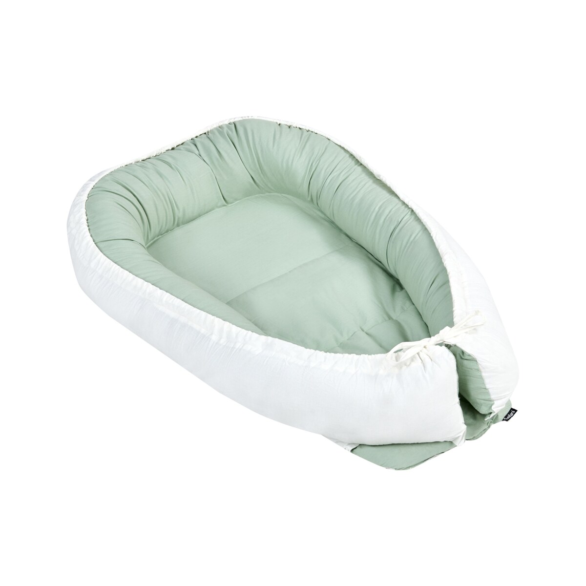 Kokon niemowlęcy 55 x 90 cm jasnozielony z białym EREB