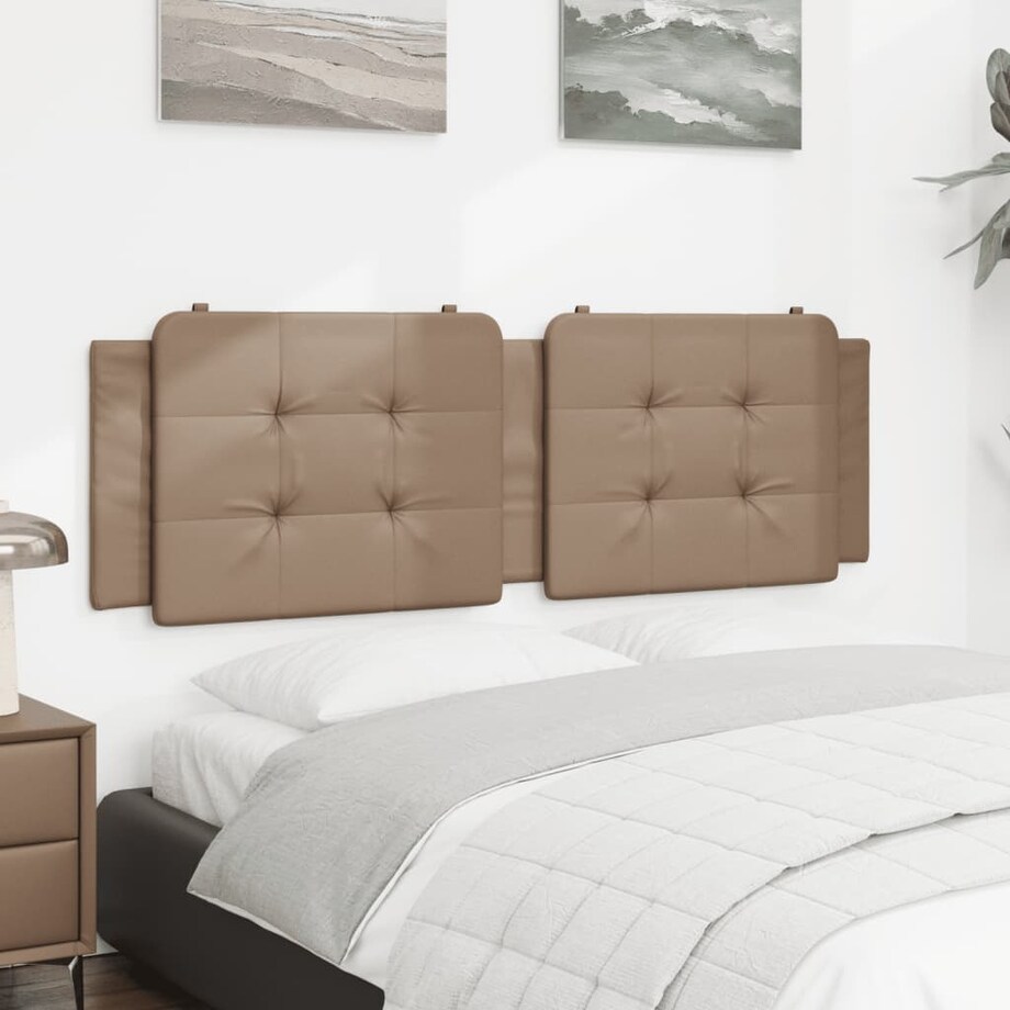 vidaXL Poduszka na wezgłowie, Zadar, cappuccino, 160 cm, sztuczna skóra