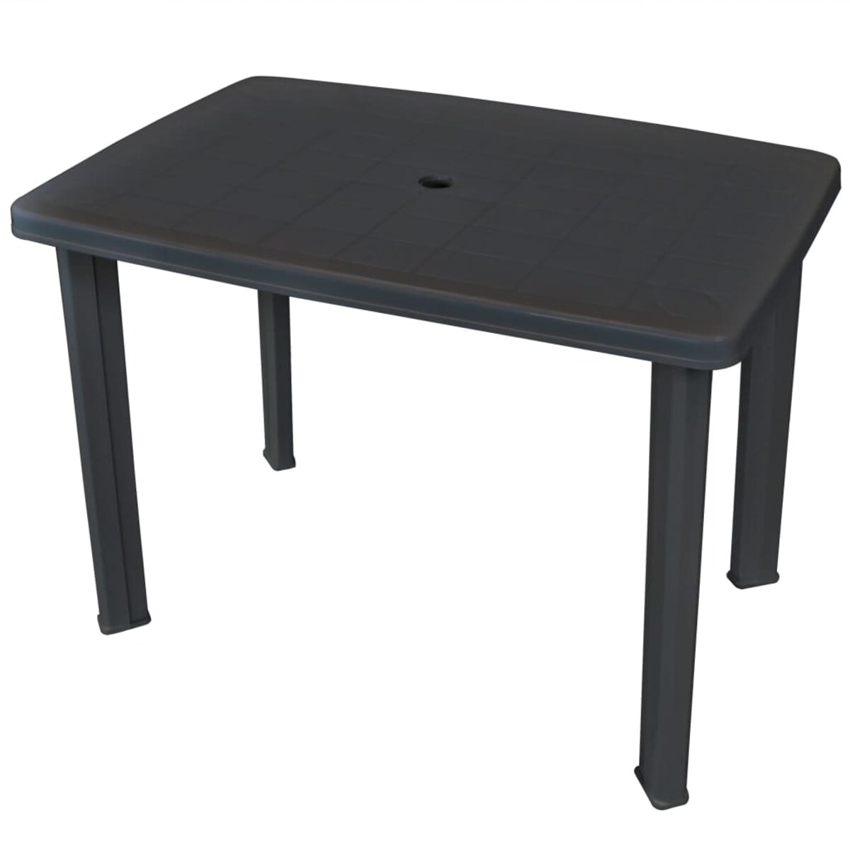 vidaXL Stół ogrodowy, antracytowy, 101 x 68 x 72 cm, plastikowy