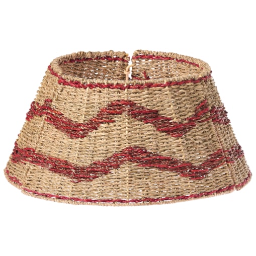 Osłonka pod choinkę HIVER Trawa morska Czerwony 51 cm