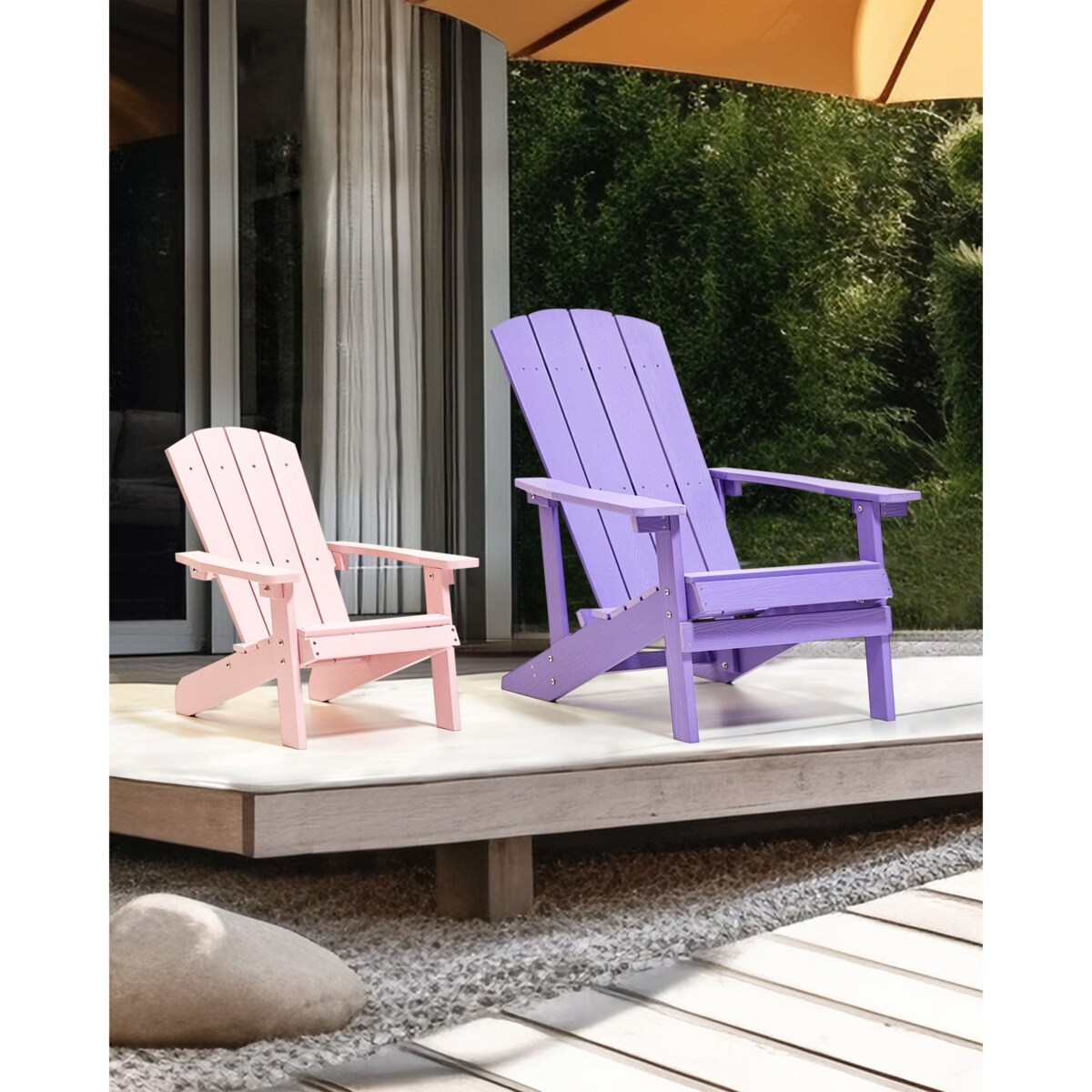 Krzesło dziecięce ADIRONDACK Pastelowy róż