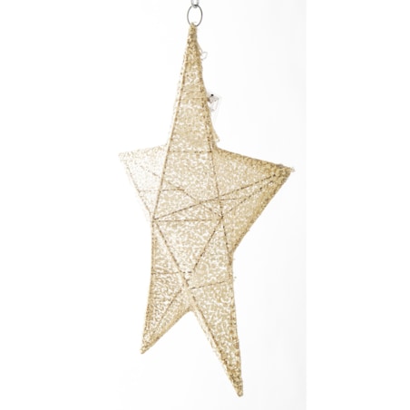 Gwiazda dekoracyjna LED 47x52x8 cm ANANDA złota