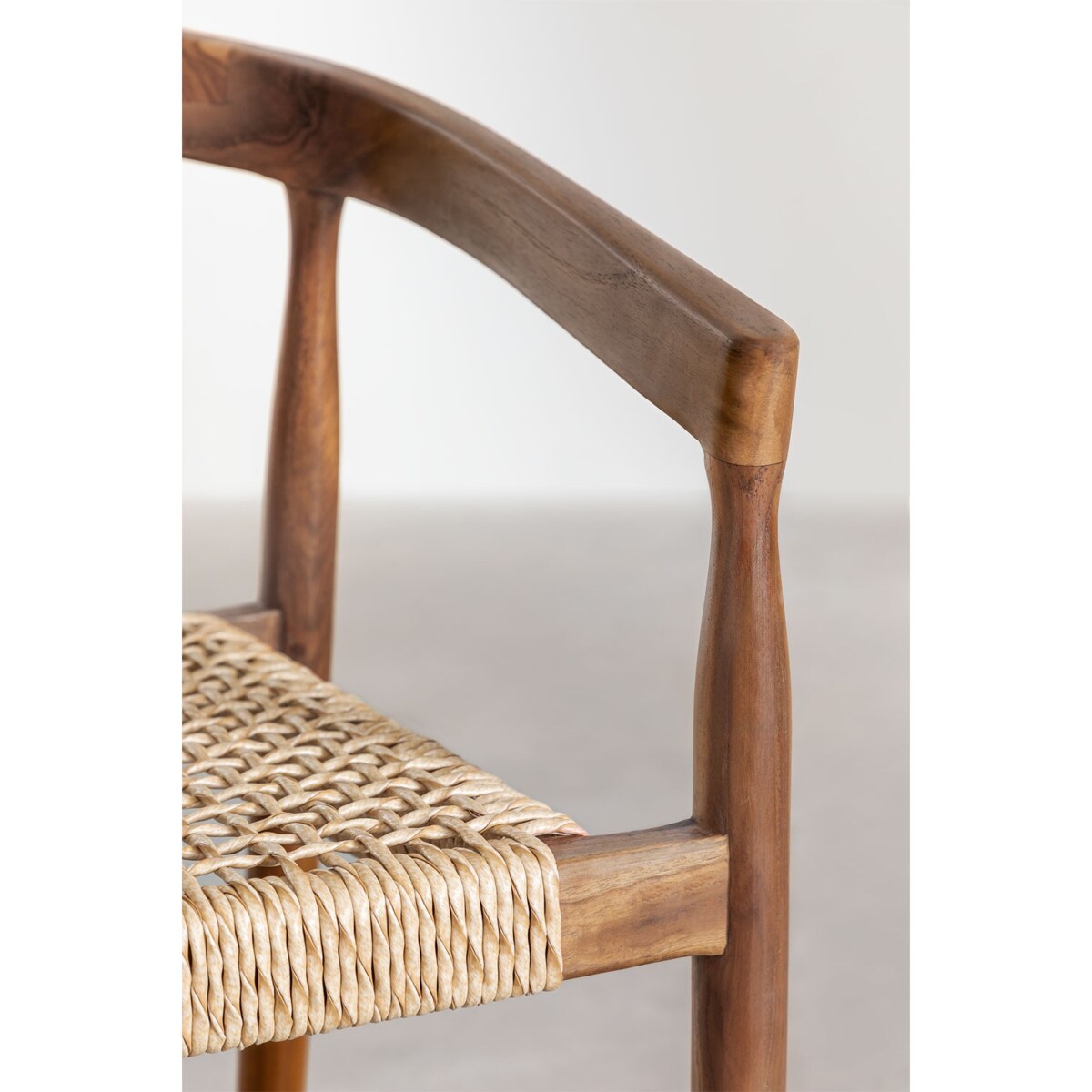 Krzesło barowe z drewna tekowego, kpl. 2 szt. ,65 cm, Visby