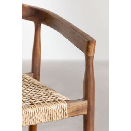 Krzesło barowe z drewna tekowego, kpl. 2 szt. ,65 cm, Visby