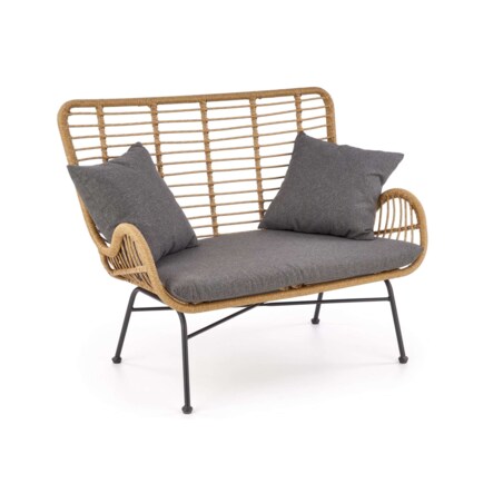 Konsimo ABLA Brązowa sofa ogrodowa w stylu boho