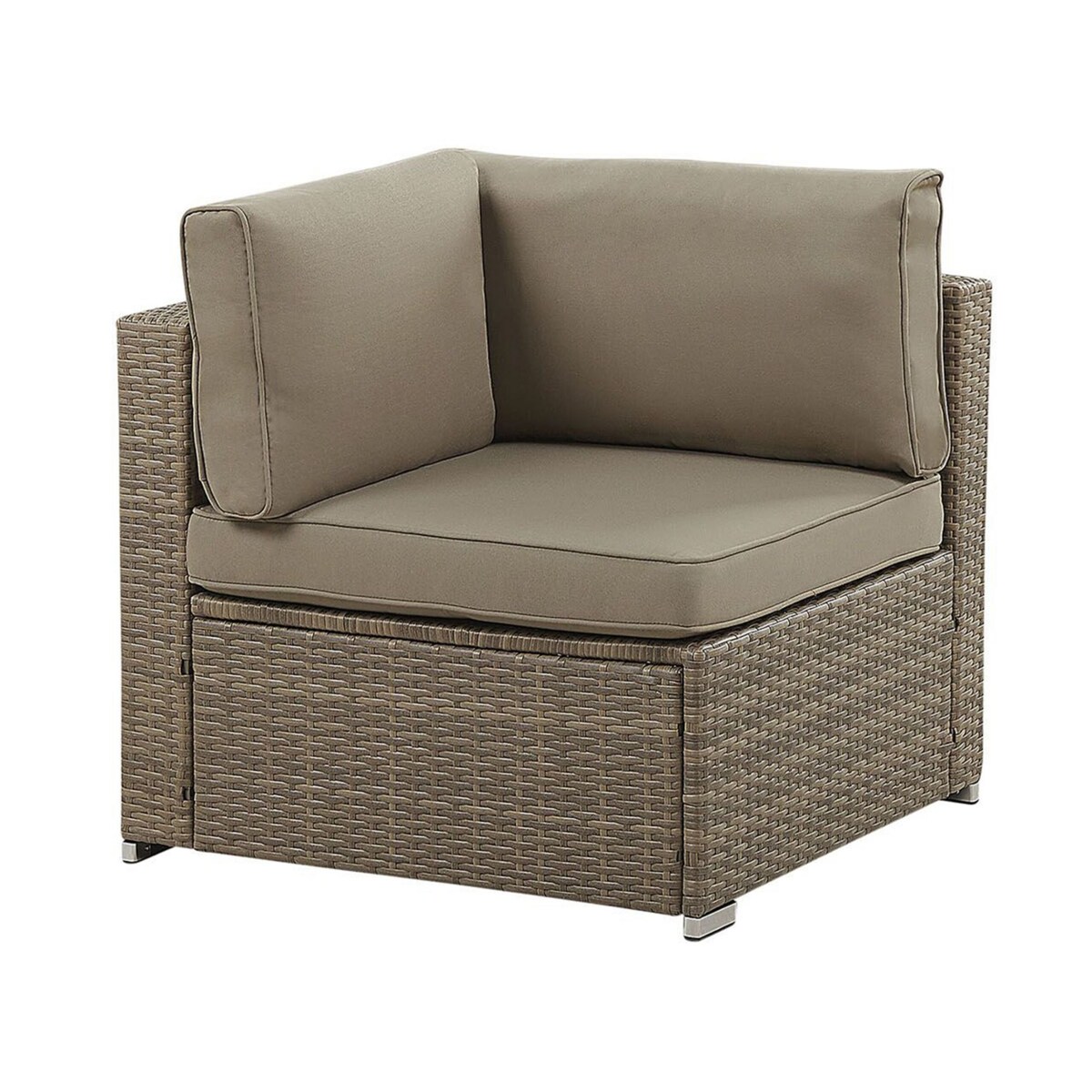 Zestaw ogrodowy z technorattanu 6-osobowy brązowy BELVEDERE