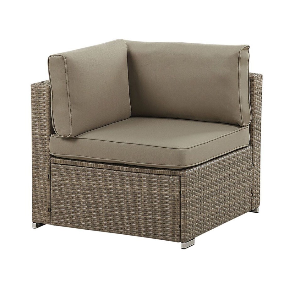 Zestaw ogrodowy z technorattanu 6-osobowy brązowy BELVEDERE