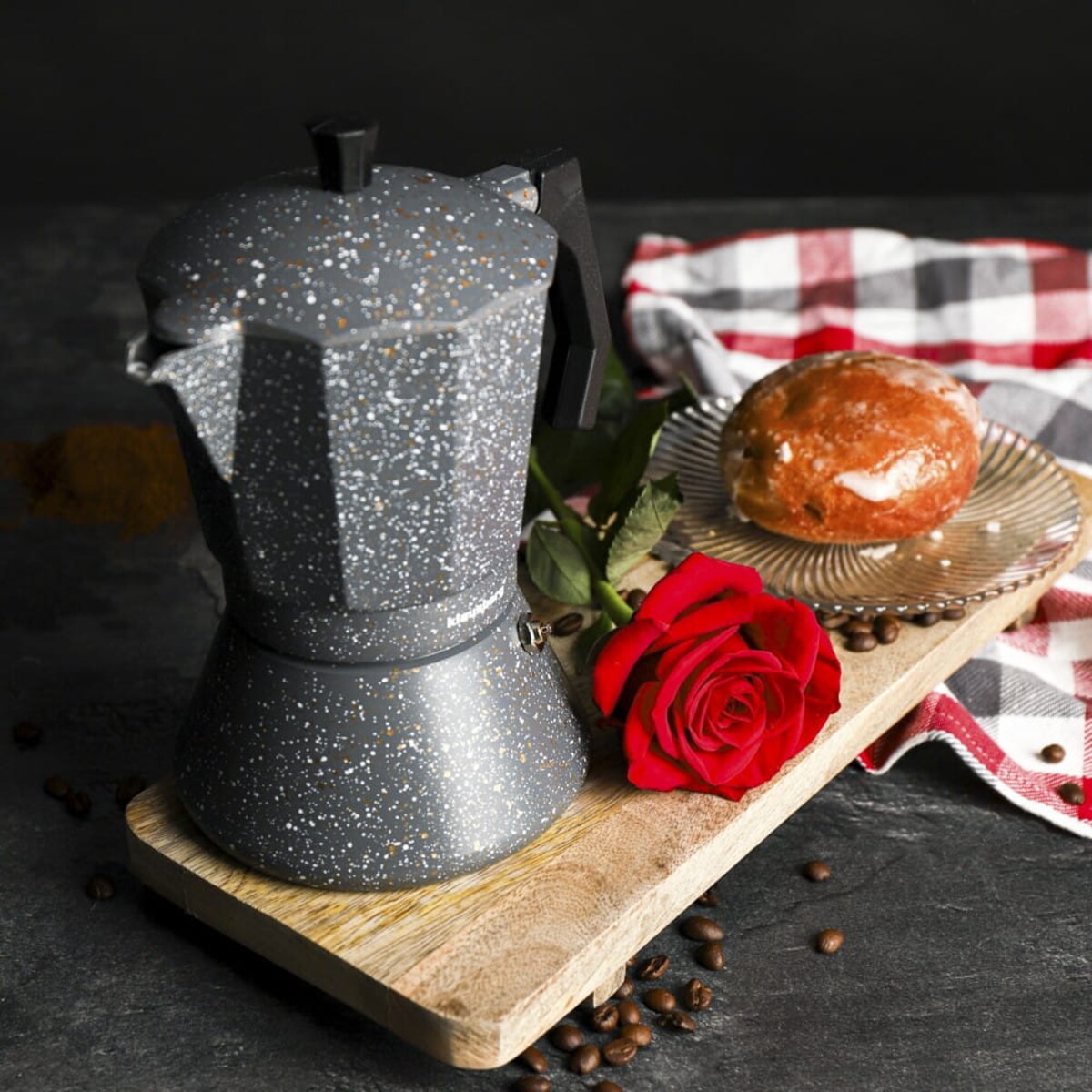 Kawiarka espresso 450ml 9 filiżanek szara KLAUSBERG