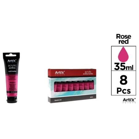 farba akrylowa rose red artix pp639-12, 35ml