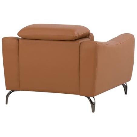 Komplet wypoczynkowy skórzany 4-osobowy brązowy NARWIK