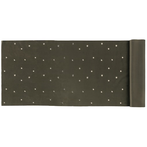Bieżnik welurowy na stół, 35 x 100 cm, ze złotymi gwiazdkami