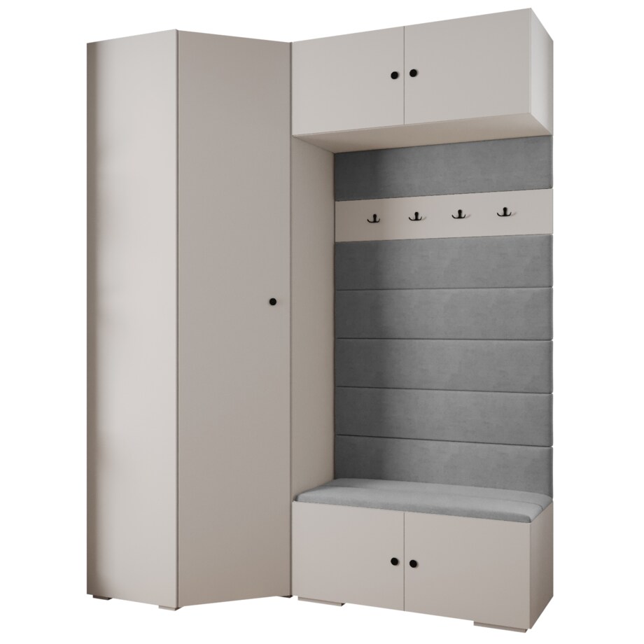 Garderoba do przedpokoju INOVA 2 Z21 biały+czarny+manila16