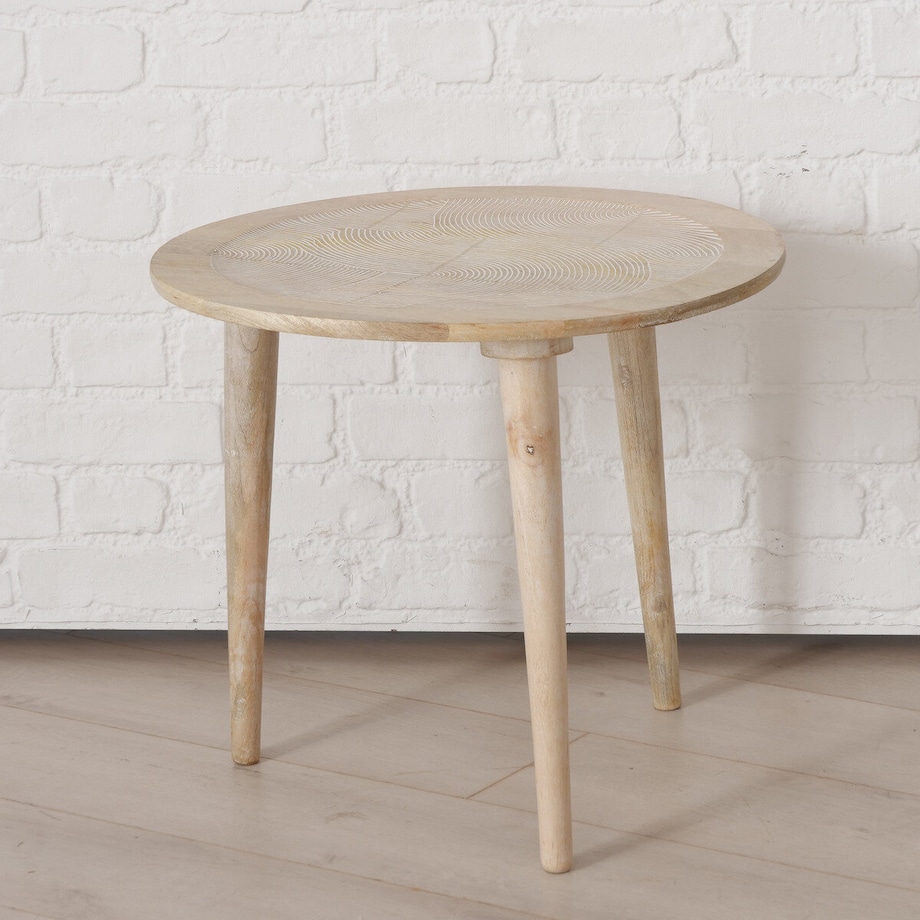 Stolik kawowy z drewna mango NORSKA, wys. 47 cm